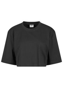 Urban Classics Herren T-Shirt "Urban Classics Damen Ladies Heavy Organic Oversized Cropped Tee", schwarz, klassisch, Gr. XXXL, unifarben, 100%