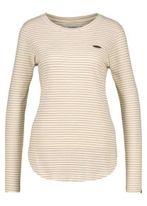 alife and kickin ALIFE & KICKIN Damen Langarmshirt "Damen LeaAK Z", weiß, Gr. M, 100% Baumwolle, Shirts, Figurnah geschnittenes Longsleeve Shirt mit Rundhalsausschnitt