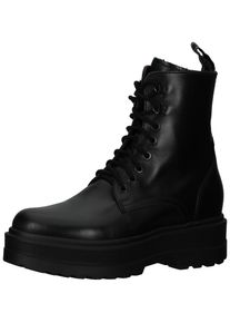 Nero Giardini Damen Schnürstiefelette "Nero Giardini Stiefelette Leder", Gr. 36, schwarz, Leder, casual, Schuhe