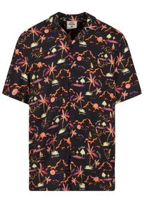 Just Rhyse Herren Langarmhemd "Just Rhyse Herren Just Rhyse Shirt Waikiki"schwarz colorot, Gr. S, mehrfarbig, 100% Viskose, Hemden