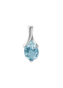 Vivance Damen Ketten-Anhänger "925/- Sterling Silber rhodiniert Blautopas", ONE-SIZE, Silber 925 (Sterlingsilber), 0,9 g, weiß, Silber 925