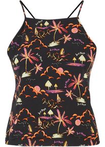 Just Rhyse Herren Muskelshirt "Just Rhyse Damen Just Rhyse Top Waikiki"schwarz colorot, casual, Gr. L, mehrfarbig, 100% Viskose, Shirts