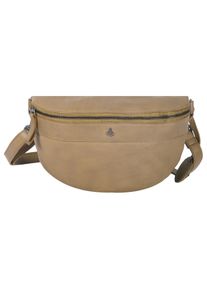 Harbour 2nd Damen Gürteltasche "Jutta", grün, Leder, washed, Taschen, Umhängetasche Bauchtasche mit Ankeranhänger