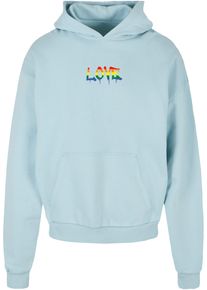 Merchcode Herren Kapuzensweatshirt "Merchcode Love TeddyOversized Hoody", blau, Gr. S, bedruckt, 100% Baumwolle, Sweatshirts