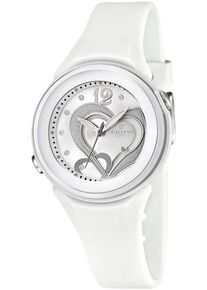 Calypso Watches Damen Quarzuhr, weiß, Armbanduhren, Armbanduhr, Damenuhr, mit Herzmotiv, bis 10 bar wasserdicht