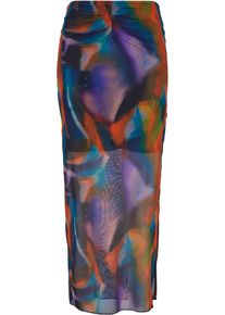 Urban Classics Damen Sommerrock "Urban Classics Damen Ladies AOP Mesh Tube Skirt"multicolorreflection, Gr. XS, 90% Polyester, 10% Elasthan, Röcke