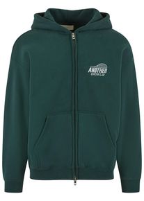 Herren Sweatjacke "Another Cotton Lab Another Racket Oversized Zip Hoodie", grün, Gr. XS, ANOTHER COTTON LAB, 52% Baumwolle, 48% Polyester,