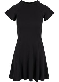 Urban Classics Damen Shirtkleid "Urban Classics Damen Ladies Skater Rib Dress", schwarz, klassisch, Gr. 5XL, unifarben, 95% Baumwolle, 5% Elasthan,