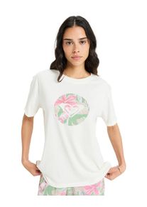 Roxy Damen Shirttop "Oceanregular Round Hibiscus", beige, Gr. XS, [Hauptstoff] 100% Baumwolle, Tops