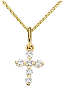 Firetti Damen Ketten-Anhänger "Schmuck Geschenk Gold 333 Halsschmuck Anhänger für Halskette Kreuz", Gelbgold 333, 0,5 g, gold, Gelbgold 333,