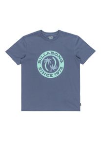 Billabong Kinder T-Shirt, blau, sportlich, Gr. 14, unifarben, Single Jersey, Obermaterial: 100% Baumwolle, Shirts