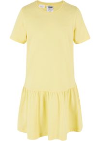 Urban Classics Mädchen Shirtkleid "Urban Classics Damen Girls Valance Tee Dress", gelb, klassisch, Gr. 110, unifarben, 100% Baumwolle, Kleider
