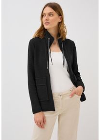 Cecil Damen Cardigan, schwarz, casual, Gr. S, unifarben, Web, Stoff, 77% Baumwolle, 20% Polyester, 3% Elasthan, Strickjacken, aus Baumwolle mit