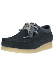 Clarks Herren Mokassin "WallabeeEVO", Gr. 42, blau, casual, Schuhe, mit authentischer Kreppsohle und optimalem Komfort