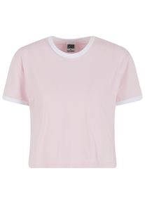Urban Classics Herren T-Shirt "Urban Classics Ladies Contrast Retro T-Shirt"blushedrose, weiß, casual, Gr. XXXL, unifarben, 95% Baumwolle, 5%