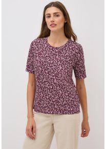 Cecil Damen Print-Shirt, rot, casual, Gr. XXXL, bedruckt, Web, 100% Baumwolle, Shirts, aus reiner Baumwolle