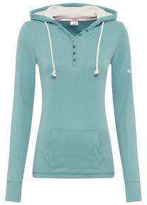 Kangaroos Damen Kapuzenshirt, grün, casual, Gr. 46, unifarben, Jersey, Rippware, Obermaterial: 100% Baumwolle, Shirts, Langarm mit Daumenlöchern,