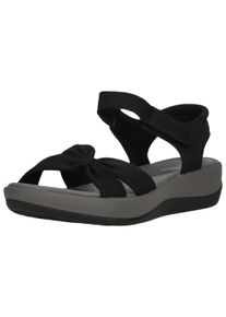 Clarks Damen Sandale "Arla Shore", Gr. 41,5, schwarz, Kunstfaser, Schuhe, mit ultrabequemer, geschwungener Sohle