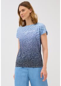 Cecil Damen T-Shirturban dunkelblau, casual, Gr. M, bedruckt, Stoff, 65% Polyester, 35% Viskose, Shirts, Feel Good Fit