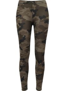 Urban Classics Damen Leggings "Urban Classics Damen Ladies Camo Leggings", grün, Gr. XS, 91% Polyester, 9% Elasthan, Hosen