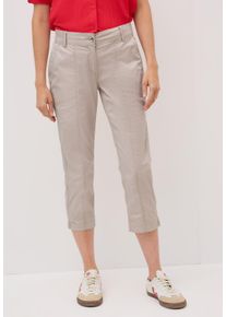 Cecil Damen 3/4-Hose, beige, casual, Gr. 27, unifarben, Web, 98% Baumwolle, 2% Elasthan, Hosen, Middle Waist