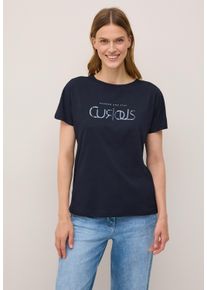 Cecil Damen T-Shirturban dunkelblau, casual, Gr. XXL, bedruckt, Web, Stoff, 50% Baumwolle, 50% Modal, Shirts, im soften Baumwoll-Mix