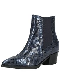 Nero Giardini Damen Bikerboots "Nero Giardini Stiefelette Leder/Textil", Gr. 37, blau, Leder, Textil, casual, Schuhe