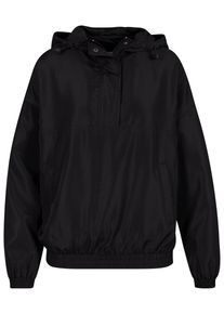 Urban Classics Damen Allwetterjacke "Urban Classics Damen Ladies Recycled Oversized Pullover Jacket", schwarz, casual, Gr. M, unifarben, 63%