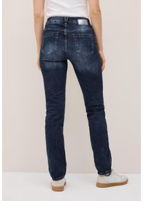 Cecil Damen Slim-fit-Jeans, blau, casual, Gr. 31, unifarben, Jeans, 83% Baumwolle, 15% Polyester, 2% Elasthan, Jeans, High Waist