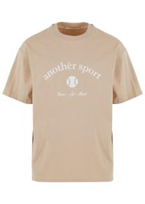 Herren T-Shirt "Another Cotton Lab Another Sport Oversized T-Shirt", beige, casual, Gr. XXL, ANOTHER COTTON LAB, bedruckt, 100% Baumwolle, Shirts