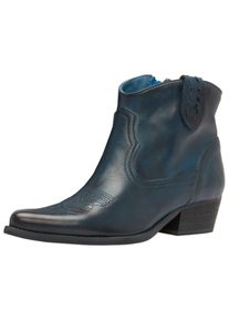 felmini Damen Bikerboots "felmini Stiefelette Leder", Gr. 37, blau, Leder, casual, Schuhe