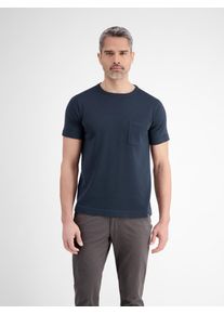 Lerros Herren T-Shirt "Lerros Strick-T-Shirt mit Brusttasche", blau, Gr. XL, 100% Baumwolle, Shirts