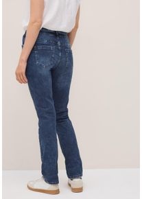 Cecil Damen Loose-fit-Jeans, blau, casual, Gr. 29, unifarben, Jeans, 83% Baumwolle, 15% Polyester, 2% Elasthan, Jeans, High Waist