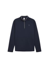 Puma Herren Trainingspullover "Waffle Fleecetop mit Reißverschluss bis zum Hals Herren", blau, Gr. L, 100% Polyester, Pullover