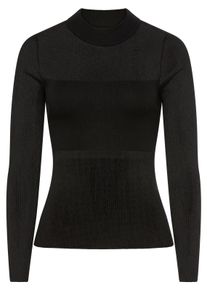HUGO BLUE Damen Stehkragenpullover "Slumy", schwarz, casual, Gr. XXL, unifarben, Rippstrick, Obermaterial: 77% Viskose, 11% Polyester, 10% Polyamid,