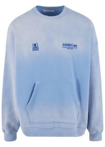 Herren Sweater "Another Cotton Lab Another Day Oversized Washed Sweatshirt", blau, Gr. XL, ANOTHER COTTON LAB, bedruckt, 52% Baumwolle, 48%