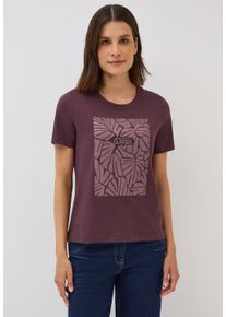 Cecil Damen T-Shirt, rot, casual, Gr. XXL, bedruckt, Web, 100% Baumwolle, Shirts, Feel Good Fit