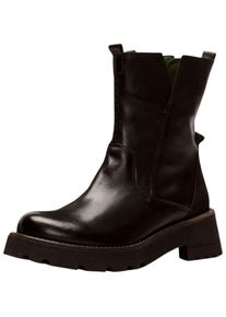 felmini Damen Stiefelette "felmini Stiefelette Leder", Gr. 37, schwarz, Leder, casual, Schuhe