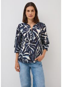Cecil Damen Chiffonbluseurban dunkelblau, casual, Gr. L, bedruckt, Web, 100% Baumwolle, Blusen, mit allover Print