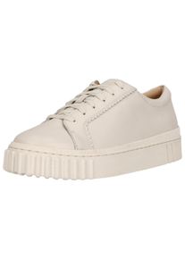 Clarks Damen Sneaker "Mayhill", Gr. 39,5, weiß, Leder, casual, Schuhe, mit modischer gerippter Chunky-Sohle