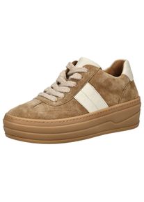 Gabor Damen Plateausneaker "Gabor Sneaker Veloursleder", Gr. 40,5, braun, Veloursleder, casual, Schuhe