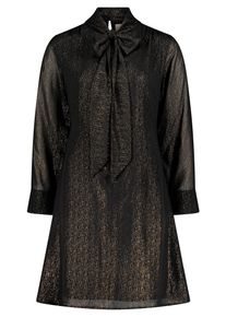 Cartoon Damen Chiffonkleid "Cartoon Chiffonkleid mit Schleifenknoten", gold, feminin, Gr. 44, Obermaterial: 100% Polyester. Futter: 95% Viskose, 5%