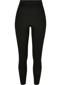 Urban Classics Damen Leggings "Urban Classics Damen Ladies Rib Knit Leggings", schwarz, Gr. M, unifarben, 35% Polyacryl, 35% Viskose, 30% Polyamid,