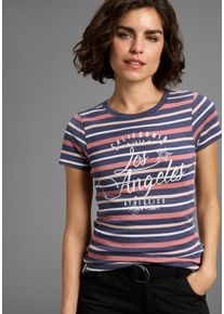 Kangaroos Damen T-Shirt, bunt, casual, Gr. 32, gestreift, geringelt, bedruckt, Rippware, Obermaterial: 80% Baumwolle, 20% Polyester, Shirts,