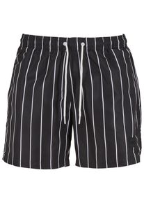 Urban Classics Herren Badeshorts "Urban Classics Herren Stripe Swim Shorts", schwarz, Gr. M, 100% Polyester, Badehosen