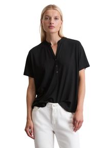 Marc O'Polo MARC O'POLO Damen T-Shirt "aus LENZING ECOVERO ", schwarz, casual, Gr. L, unifarben, Obermaterial: 94% Viskose, 6% Elasthan, Shirts