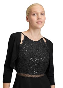 Vera Mont Damen Bolerojacke "Vera Mont Bolero-Jacke figurbetont", schwarz, festlich, Gr. 42, Jersey, Obermaterial: 92% Viskose, 8% Elasthan. Besatz: