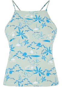 Just Rhyse Herren Muskelshirt "Just Rhyse Damen Just Rhyse Top Waikiki"grün colorot, casual, Gr. M, mehrfarbig, 100% Viskose, Shirts