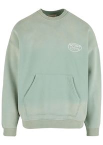Herren Rundhalspullover "Another Cotton Lab Matcha Mornings Oversized Sweatshirt", grün, casual, Gr. M, ANOTHER COTTON LAB, mehrfarbig, 52%