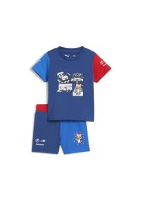 Puma Kinder Sportanzug "BMW M Motorsport Essentials Kurzarm-Set Kinder", blau, Gr. 92, Obermaterial: 100% Baumwolle, Sportanzüge